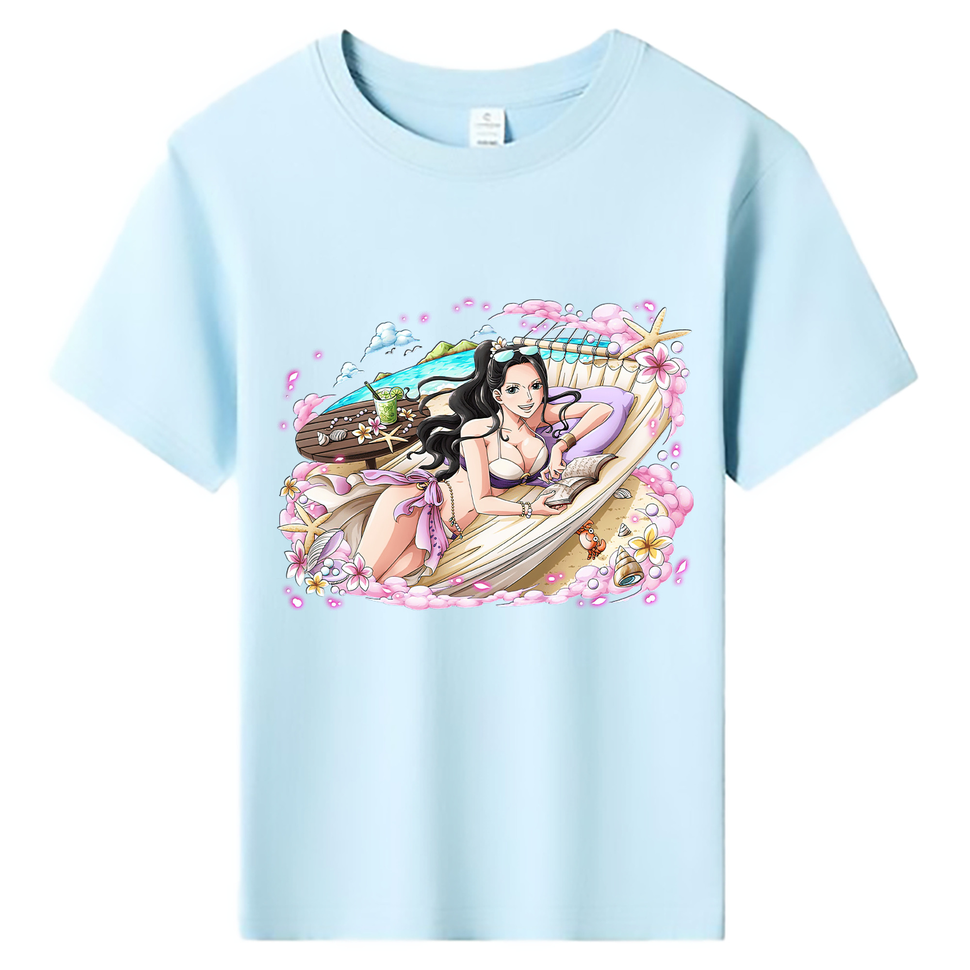 ワンピース ニコ・ロビン ONE PIECE Nico Robin 綿100％キッズTシャツ（フロントプリント）